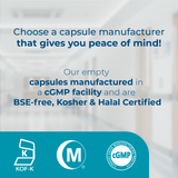 Clear Size 000 Empty Vegetarian Capsules by Capsuline - 100 Count - 100