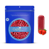 Strawberry Flavored Gelatin Capsules Size 00 Red/Red - 1000 Count - 1000
