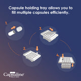 Clear Size 00 Empty Gelatin Capsules by Capsuline - 1000 Count + Holding Tray Size 00 for 25 capsules