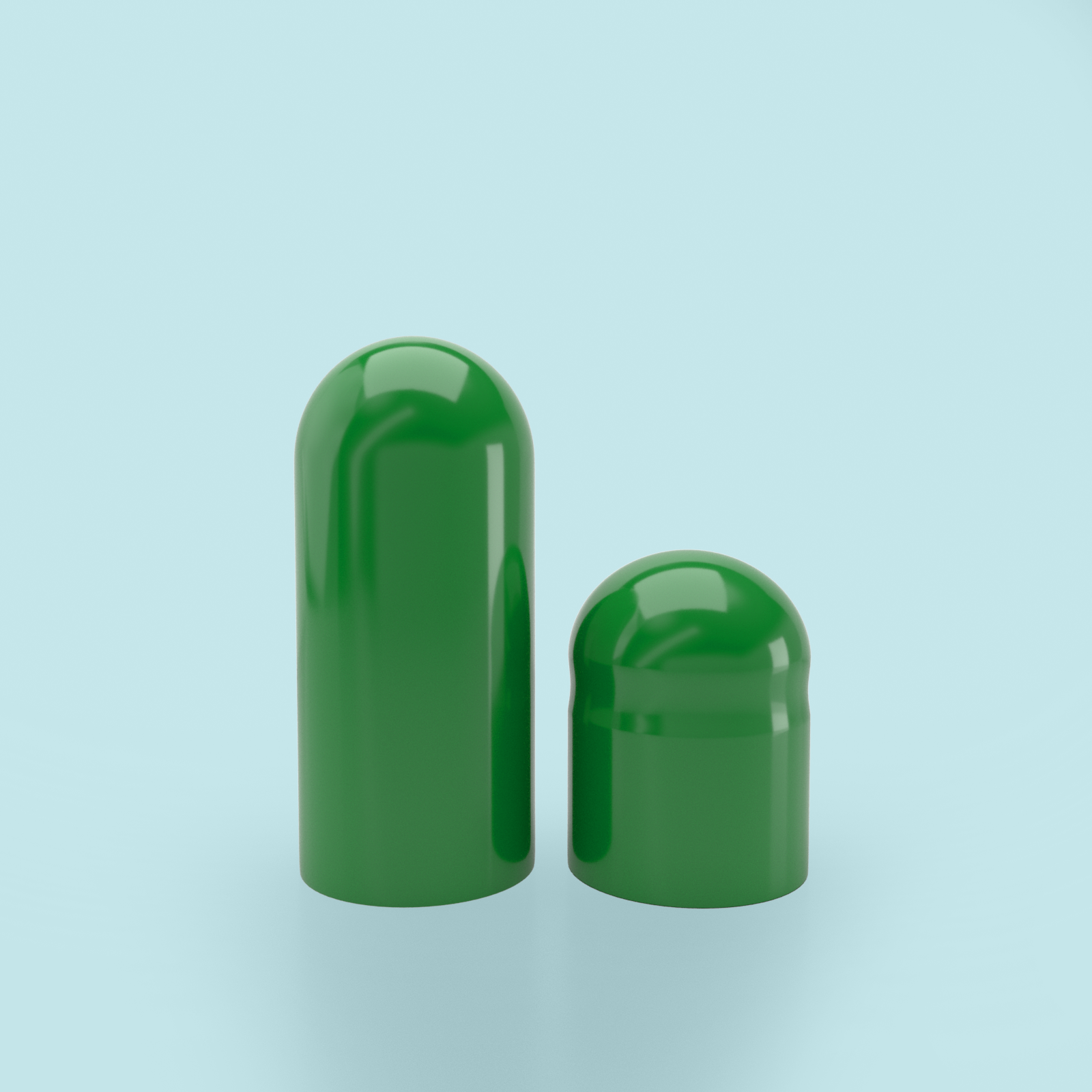Mint Flavored Gelatin Capsules Size 0 Green/Green (Box of 100,000) - Mint