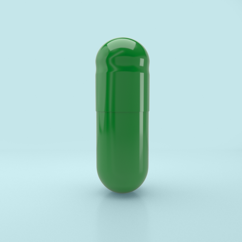 Mint Flavored Gelatin Capsules Size 00 Green/Green (Box of 75,000) - Mint