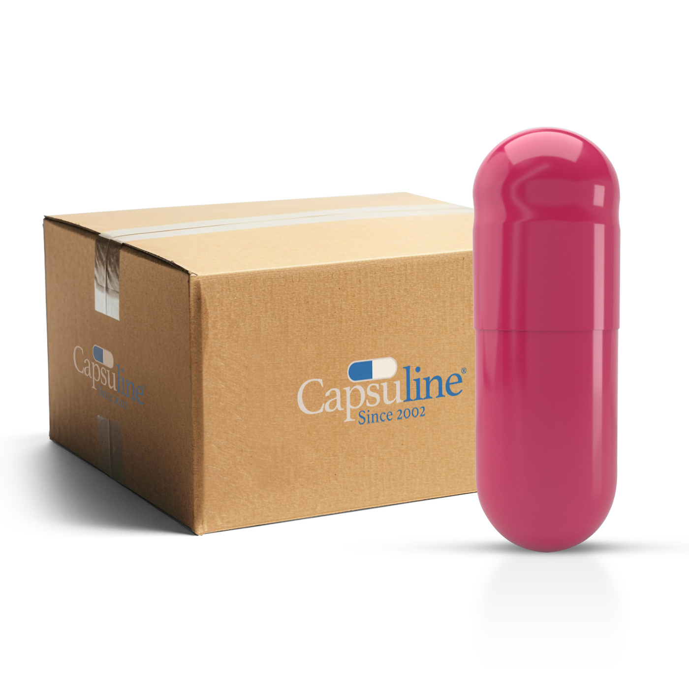 Colored Gelatin Capsules Size 1 Pink/Pink (Box of 125,000) - Pink