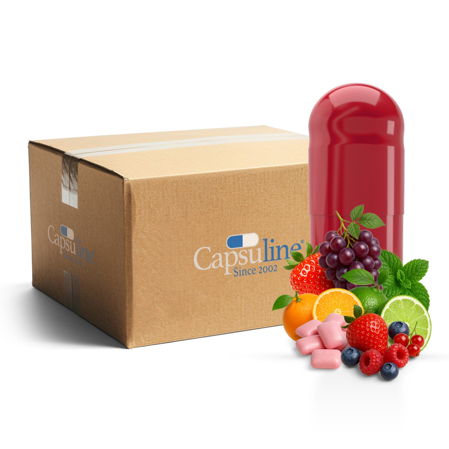 Flavored Gelatin Capsules Size 0 - Box of 100,000