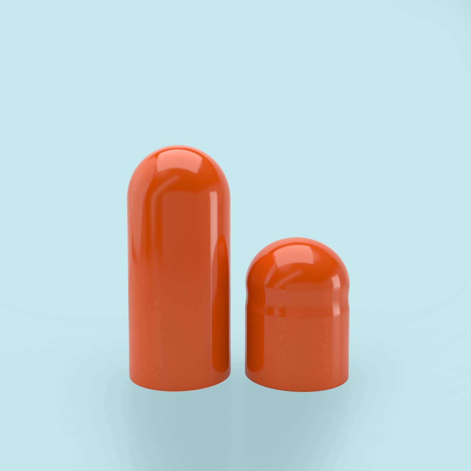 Orange Flavored Gelatin Capsules Size 0 Orange/Orange (Box of 100,000) - Orange