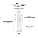 Capsuline Clear Vegetarian Acid Resistant Enteric Empty Capsules Size 00 10000 Count - 10000