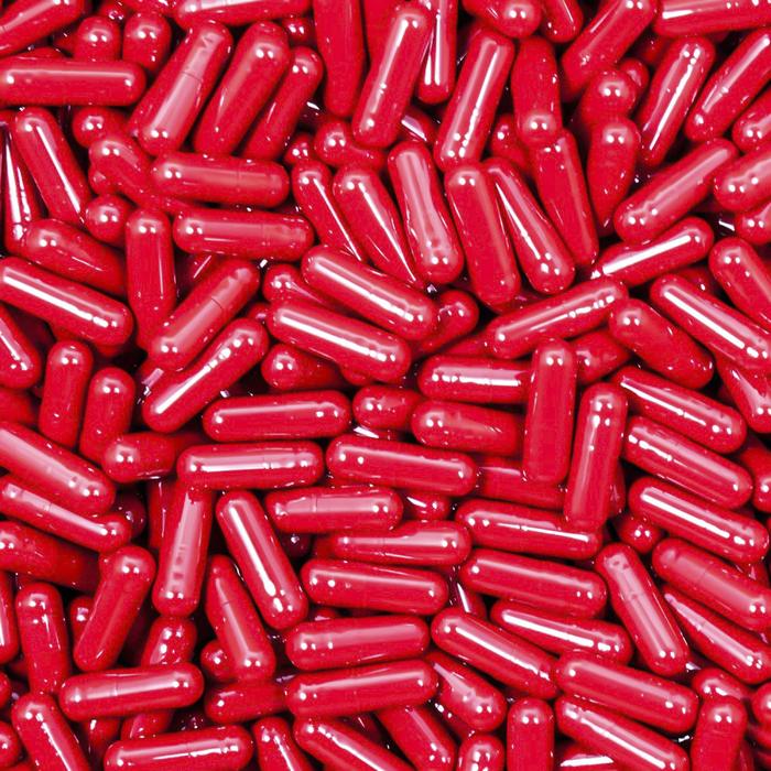 Colored Size 00 Empty Vegetarian Capsules by Capsuline - Red/Red (Box of 75,000) - Red