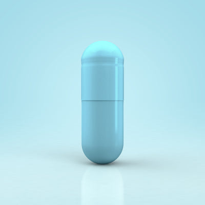 Colored Size 00 Empty Vegetarian Capsules by Capsuline - Aqua Blue - Box of 75,000 - Aqua Blue